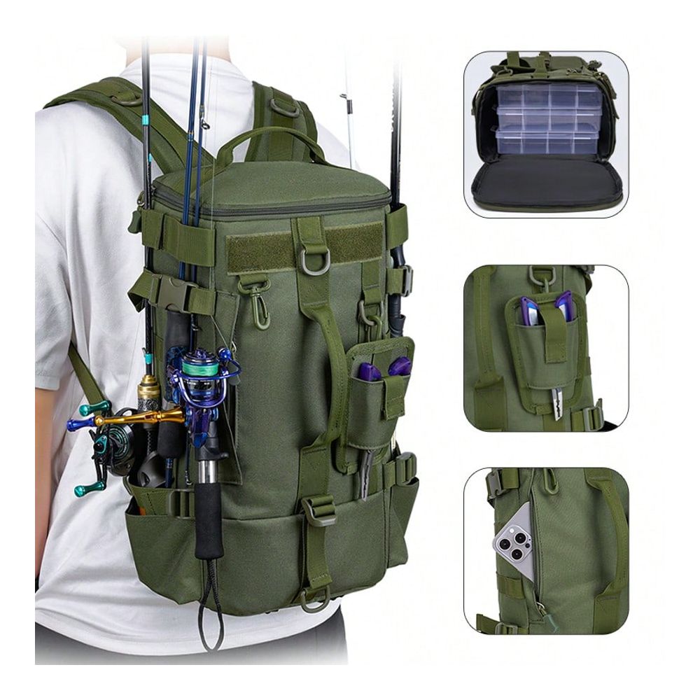 Outdoor Hunting Gear Storage - Erkek Balıkçı Sırt Çantası, Tek Omuzlu