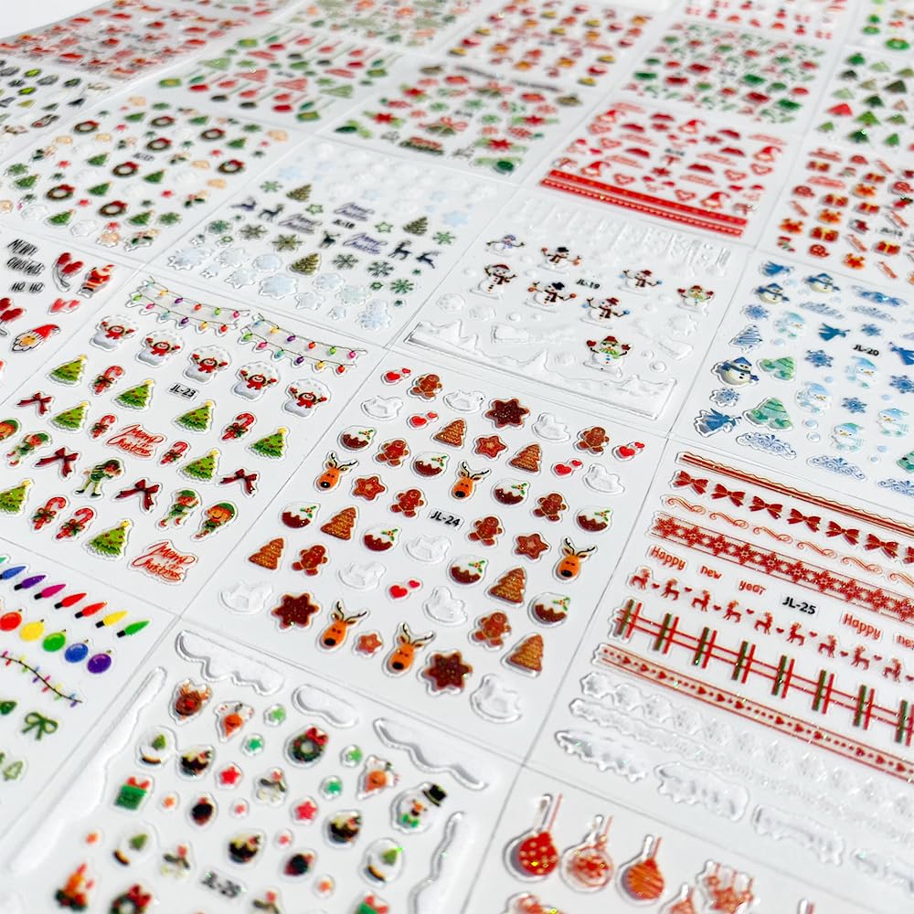30 adet Noel Nail Art Etiketle - Elk Bugle Call incelemesi ve fiyatı