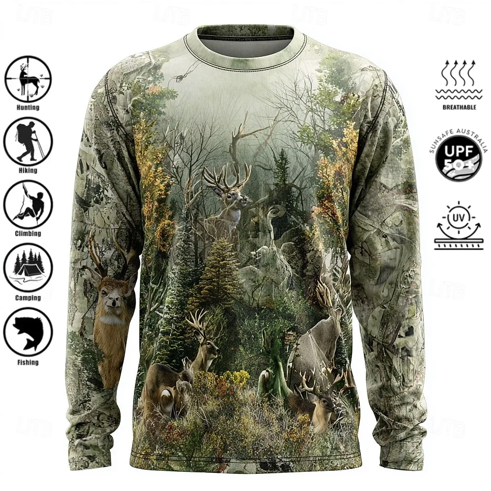 Erkek Uzun Kollu Tişört, Polye - Outdoor Hunting Prints incelemesi ve fiyatı